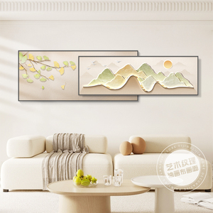 Venta directa de fábrica, paisaje de montaña, lujo moderno, 2 paneles, pintura de porcelana de cristal, arte de pared para decoración del hogar - Product Image 6