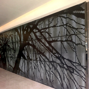 Panel de Fachada Decorativo de Pared Cortina Perforada de Aluminio Personalizado, Revestimiento de Pared Impermeable y Resistente al Fuego para Edificios - Product Image 5
