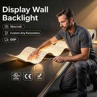 Feuille de lumière LED ultra-fine et flexible pour comptoir en onyx, rétroéclairée, 10 m/rouleau, découpable