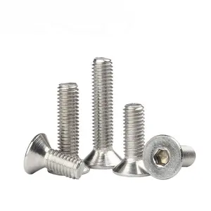 Stainless steel hex slotted countersunk flat head screw M3-M12 DIN 7991 Plain A2-70