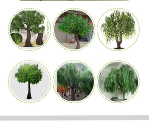 Mô phỏng cây liễu cây thường xanh cho khách sạn cảnh quan nhân tạo khóc liễu và thẳng cây liễu sợi thủy tinh - Product Image 5