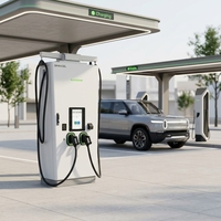 Station de recharge DC intégrée pour véhicules électriques 240 kW, chargeur rapide CCS2 monté au sol, certifié CE, 400 V Plus 350 A