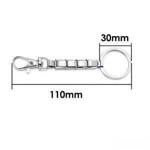 Porte-clés tendance pour femmes et hommes, amovibles, couleurs rose, violet, or, pendentif breloque italienne, maillons de 9 mm pour la création de bijoux DIY - Product Image 6