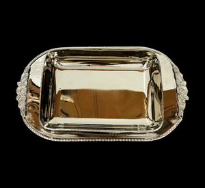 Assiette carrée en métal poli avec bols, design classique, passe au lave-vaisselle, vaisselle et assiettes pour mariage - Product Image 4