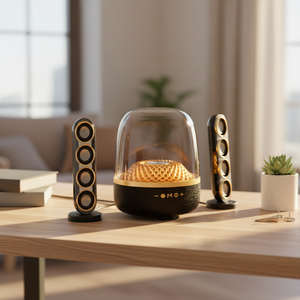 Huaqiangbei's Crystal 5 Wireless pour Mini Haut-parleur 5.4, Stéréo à Basses Puissantes, Conception Détachable, RGB, pour Ordinateurs et Salons - Product Image 5