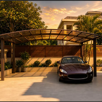 Auvent de voiture en aluminium robuste pour stationnement extérieur, résistant au vent, installation facile