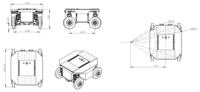 Châssis de robot SFLZ500 4WS 4WD à suspension indépendante multi-liens, plateforme de robot mobile industrielle Spot Turn ROS/ROS2
