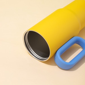 Cold Keeping Cup Insulated Tumbler With Handle <b>Large</b> Capacity Portable Drink <b>Mug</b> For Travel - Product Image 3
