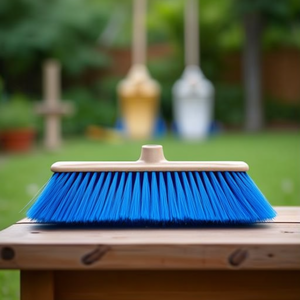Testa di scopa in plastica riciclata blu, 100% riciclata, per la pulizia di interni ed esterni - Product Image 3