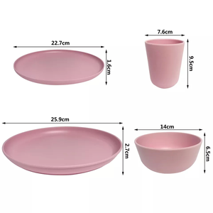 Custom Nordic Modern Dinnerware Define Inquebrável RPET Placas e Copos De Plástico Personalizável Contemporâneo Dining <span class=keywords><strong>Ware</strong></span> - Product Image 4