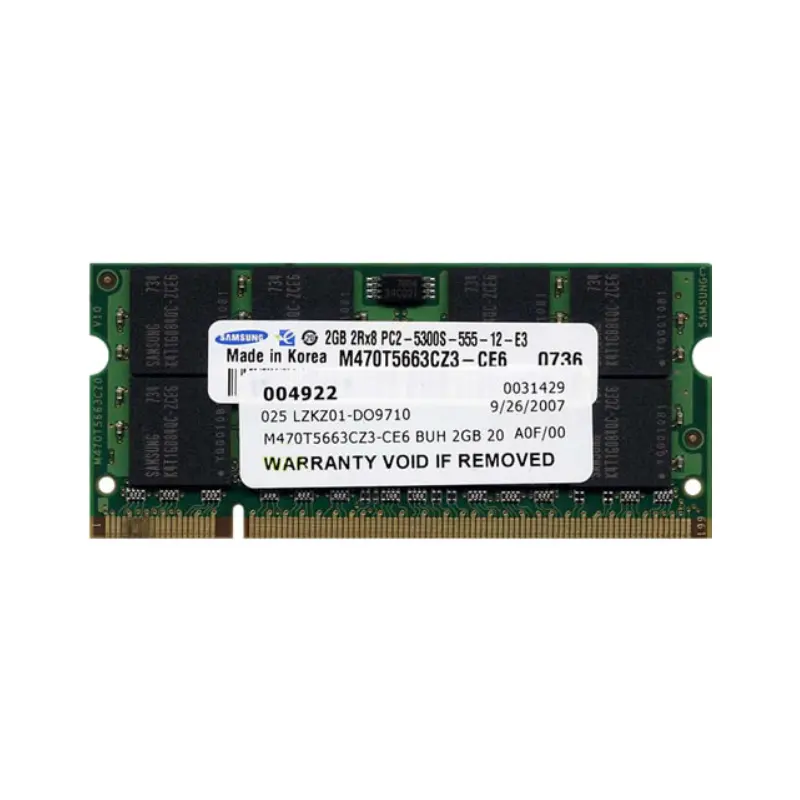 SEC 2 GB DDR2-800 M470T5663CZ3-CE6 SODIMM PC2-6400 nicht-ECC-Speichermodule