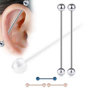 Vente en gros, fabrication sur mesure, <span class=keywords><strong>piercing</strong></span> en titane F136, helix, langue, clou, couleur modifiée, clou d'oreille, pont d'oreille, <span class=keywords><strong>bijoux</strong></span> de <span class=keywords><strong>piercing</strong></span> - Product Image 2