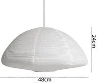 Lampe suspendue japonaise unique lanterne en papier de riz lumière lustre rond abat-jour pour couvercle de lampe de salon lanternes en papier blanc