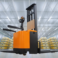 Gerbeur électrique autoporté Worui 1000 kg, petit rayon de braquage, modèle entrepôt, batterie plomb-acide, pneus polyuréthane, électrique latéral