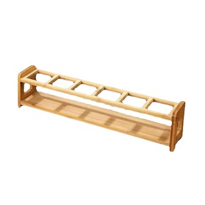 <b>Bamboo</b> Oil Bottle Rack 32cm Rectangular Spice Storage <b>Container</b> Set With Metal Lid For Kitchen Use - Product Image 5