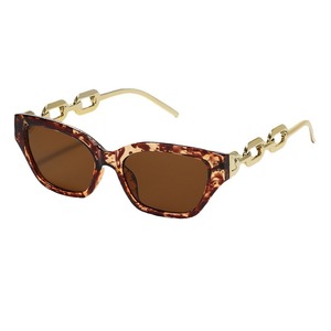 Nouvelles lunettes de soleil œil de chat pour femmes, protection UV400, monture en chaîne métallique, monture complète, lentilles PC, type 3, pare-soleil YC2285 D1 - Product Image 1