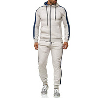 Setelan joging pria, baju joging ukuran Plus untuk Jogging dan latihan, Hoodie Jogger, Set pakaian latihan ringan dan nyaman, anti angin
