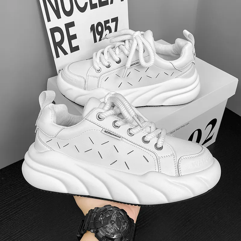 Mode Sneakers Voor Mannen Designer Blanco Retro Schoenen Sport Wandelstijl Schoenen Op Maat Logo Chunky Hoogte Toenemende Schoenen