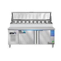 Refroidisseur à salade en acier inoxydable à température unique pour restaurants et supermarchés Présentoir alimentaire Unité de stockage pour usage en magasin