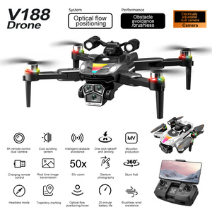 โดรนรุ่นใหม่ V188 แบบไร้แปรงถ่าน ถ่ายภาพทางอากาศ 8K พร้อมแบตเตอรี่ใช้งานได้ยาวนานและระบบหลบหลีกสิ่งกีดขวาง - Product Image 6