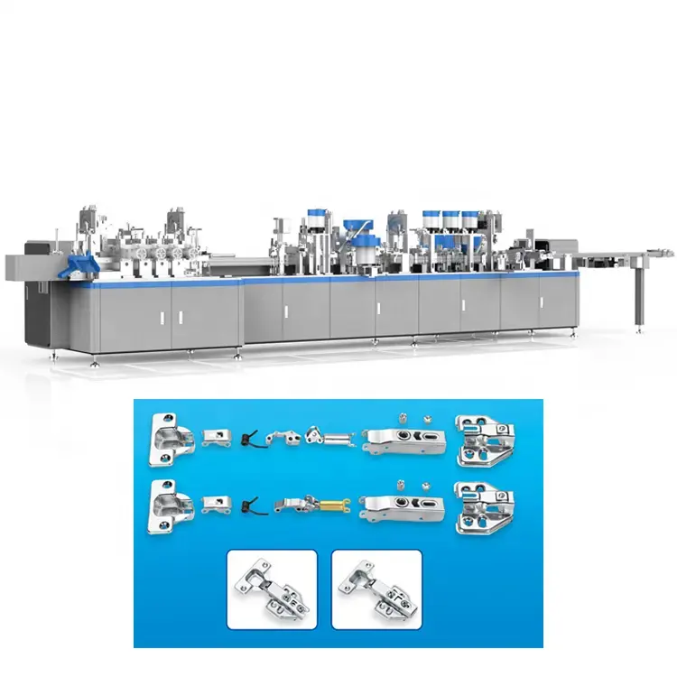 Otomatik üretim hidrolik menteşe montaj makinesi yumuşak kapanış menteşe montaj makinesi