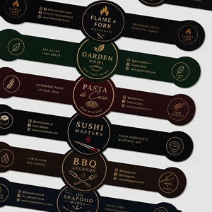 Etiquetas Adhesivas de Papel Rectangulares Personalizadas con Estampado Dorado, Etiquetas Ecológicas para Envasado de Alimentos para Restaurantes y Marcas - Product Image 1
