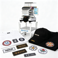 Machine à broder informatisée domestique à tête unique, 9/12/15 aiguilles, 360*200mm, 1200 tr/min, pour broderie plate, casquettes et t-shirts - Grande Vente