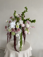 Arrangements floraux artificiels de haute qualité, boule de fleurs vertes, décoration de mariage, boule de fleurs artificielles en soie bordeaux, centre de table