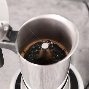 Cafetière <span class=keywords><strong>italienne</strong></span> Tenrey Percolator 2/4/6/10 tasses, cafetière expresso <span class=keywords><strong>italienne</strong></span> en acier inoxydable, cafetière moka - Product Image 4