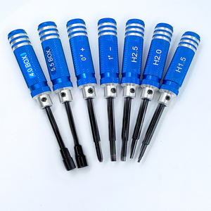 7PCS Revestimiento de óxido negro HSS <span class=keywords><strong>Bits</strong></span> Mango azul Juego de destornilladores de precisión para FPV Drone - Product Image 3