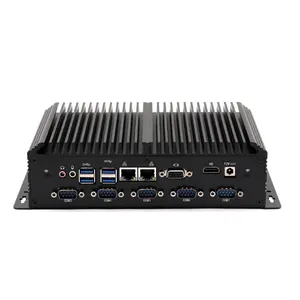 Mini pc integré, sans ventilateur, ordinateur industriel avec 6 séries rs232 rs 485, com2 port lan 8550U