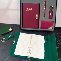 Set de Regalo de Cuaderno de Hojas Sueltas de Lujo, A5/A6/A7, Cuero PU, Hebilla Metálica, Agenda con Acabado Aceitado, Tapa Dura, Material de Oficina