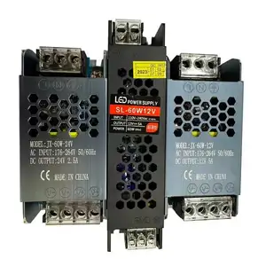 Alta calidad AC DC Experto en fabricación Ultra Thin Switching Power SMPS LED Power 12V 5A 24V 2.5A 60W