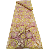 Tissu en dentelle soluble dans l'eau NI.AI Premium Haute Couture, tissu en dentelle guipure africaine de la plus haute qualité