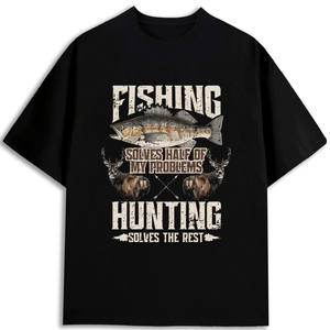 Camiseta de Pesca y Caza para Hombre, 180 g/m², 100 % Algodón, Cuello Redondo, Manga Corta, Estampado, Ecológica, Hecha en EE. UU. - Product Image 1