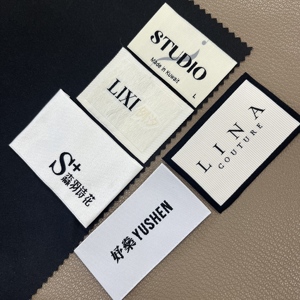 Tùy Chỉnh Mật Độ Cao Dệt Thẻ Bông Gấp Quần Áo Cổ Nhãn Laser Cắt Có Thể Giặt Màn Hình Lụa Thương Hiệu Tên - Product Image 2