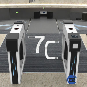 Wan Cartoon Sécurité aéroportuaire Moteur électrique sans contact Lecteur de codes QR Tourniquet Barrière pivotante automatique Porte rapide - Product Image 5