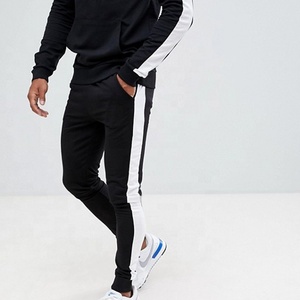 Wholesale Custom 100% Cotton Sweatsuit Sports <strong>Tracksuit</strong> Splice Color Training Gym <strong>Plain</strong> <strong>Tracksuits</strong> for Men - Product Image 4