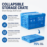 Caisse en plastique pliable, empilable et emboîtable HUADING 400*300*255 mm en PP écologique, avec logo personnalisé pour les marques de vente au détail
