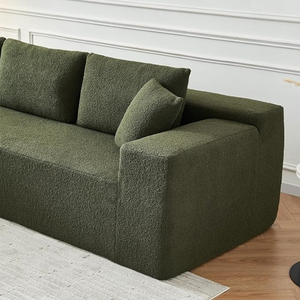 Sofá Modular em L de Bouclé, Sofá Compactado a Vácuo, Conjunto de Sofá Seccional com Assento Profundo para Móveis de Sala de Estar - Product Image 4