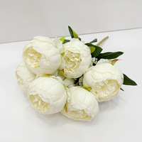 Bunga dekorasi rumah bunga Harga kompetitif bunga buatan 7 kepala harapan Peony