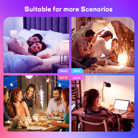 ETL T24 JA8 Approuvé WiFi Tuya Télécommande Festive Light RGB LED Light A19 Ampoule avec E27 E26 Base