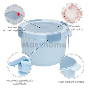 Office School Plastic Microwaveable Food Container Rice Cooker Microwavable Bowls <b>Lunch</b> <b>Box</b> - Product Image 4