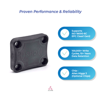 Resistente Calor Cerámica RFID Etiqueta 200℃ Alta Temperatura Sobre Metal UHF ISO18000 6C EPC Gen2 para Automóvil Fabricación