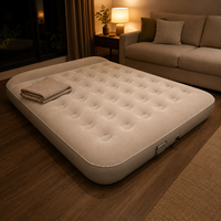 Matelas Gonflable Portable Double Grand Format avec Pompe Intégrée pour Camping en Extérieur, Couchage d'Invité et Voyage
