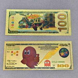 ธนบัตรเคลือบทองคำพิมพ์ลาย Pac-Man สำหรับของที่ระลึกสะสม - Product Image 3