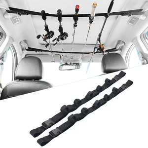 2pcs Set Nylon Car Fishing Rod Carrier Heavy Duty Réglable Fishing Pole Strap New Condition - Product Image 1
