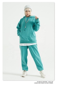 เสื้อกันหนาวมีฮู้ดสำหรับผู้ชายผู้หญิงสีชมพู - Product Image 5
