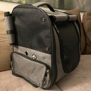 Sac à dos de transport d'oiseaux de luxe Cage respirante <span class=keywords><strong>en</strong></span> maille vétérinaire légère avec support de perchoir pour voyager avec perroquets perruches calopsittes - Product Image 6