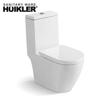 HUIKLER toilettes en céramique à gravité Commode, chasse d'eau en forme de S et de P